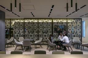 办公室复合实木地板装修实景图片大全