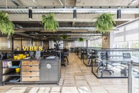 办公室瓷砖木地板装修效果图片