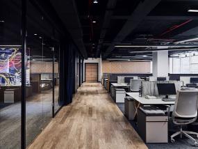 专业办公室环保木地板装修设计图片