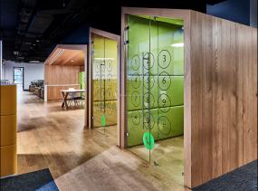 办公室环保木地板装修设计效果图