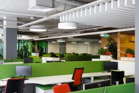 办公室墙体设计装修实物图片