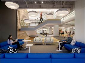 劳务公司办公室装潢设计效果图片