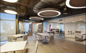 4a公司办公室装潢效果图