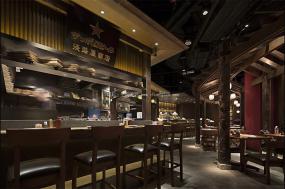 复古风格餐厅装潢效果图