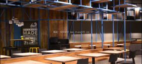 汉堡店装修实景图片