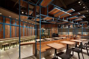 汉堡店装修实物图片