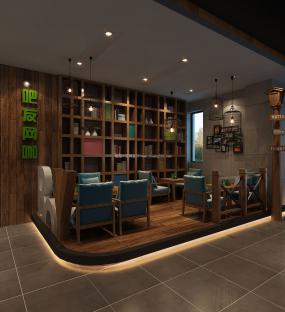 最新电竞网咖设计装饰效果图片