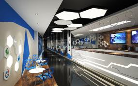 高端电竞网咖装修效果图