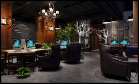 电竞网咖装修图片