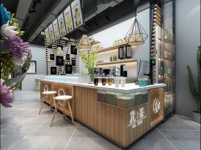 奶茶店装潢效果图片