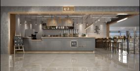 奶茶店装修高清效果图